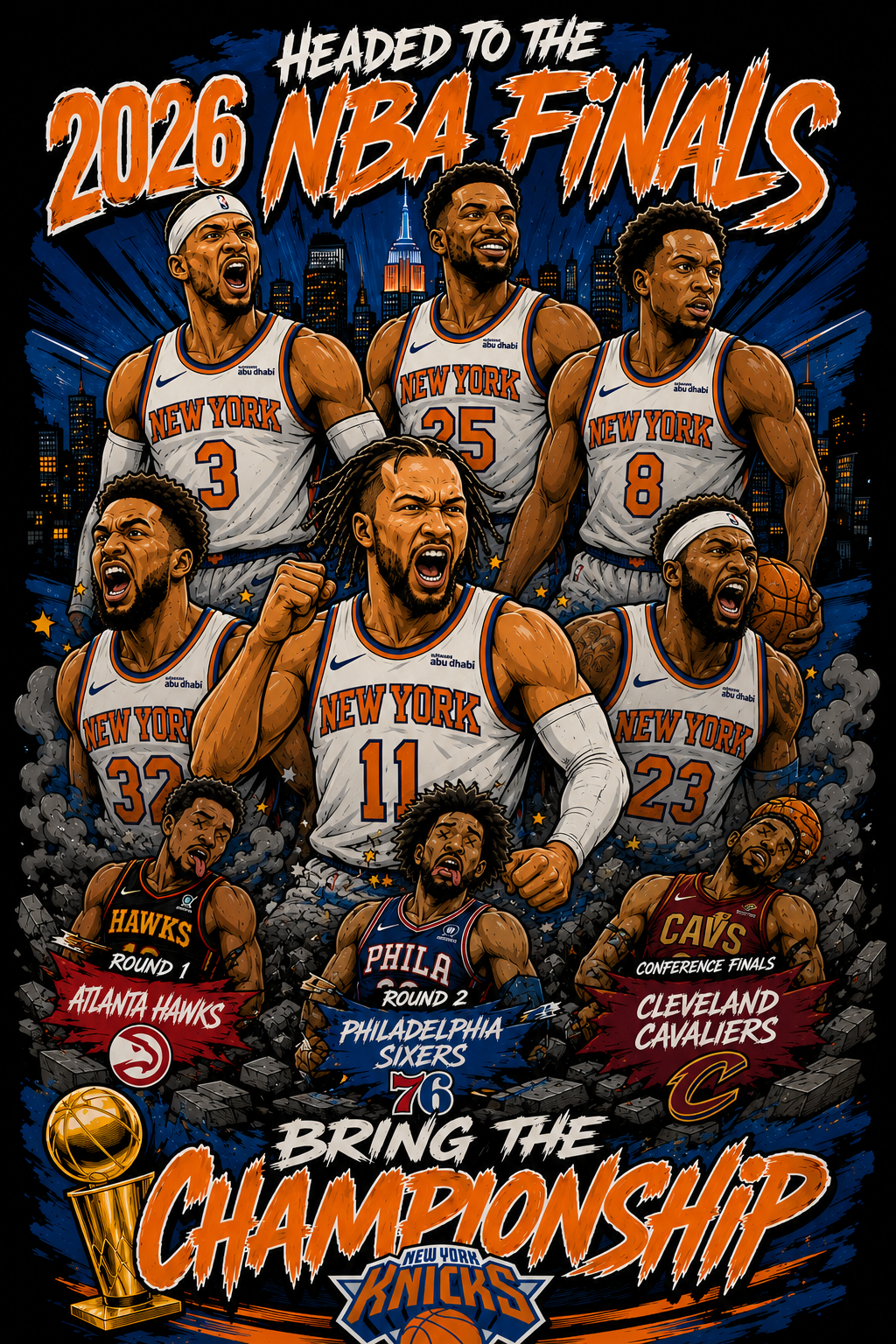 NEW YORK KNICK PLAYOFF SHIRT RUN