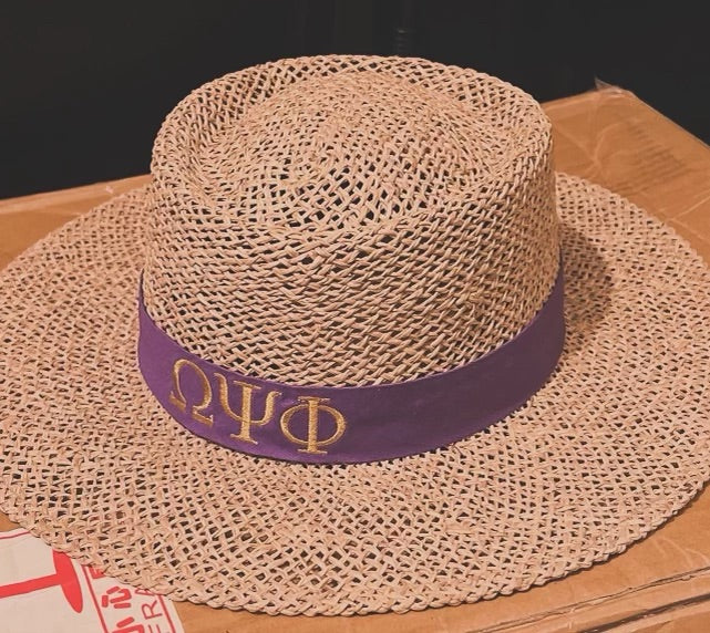 Omega Psi Phi Straw Hat
