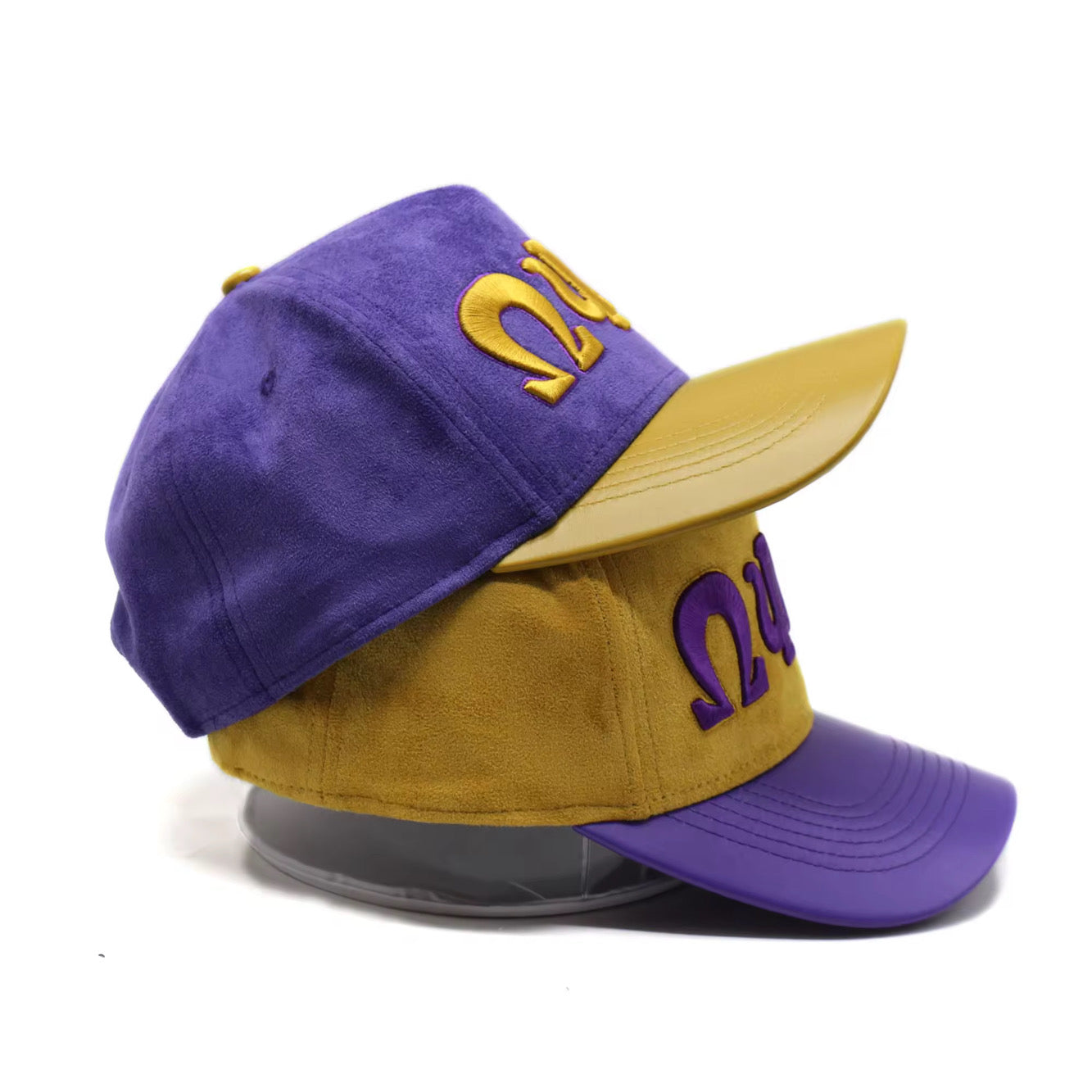Omega psi phi suede and leather- Gold