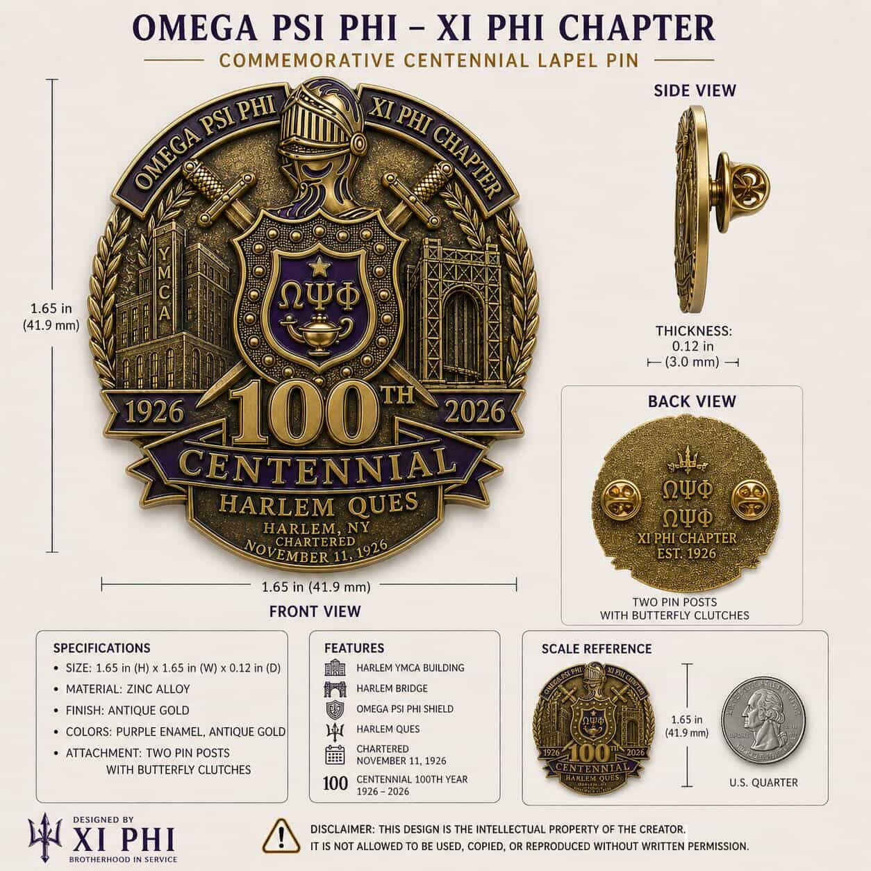 Xi Phi pins