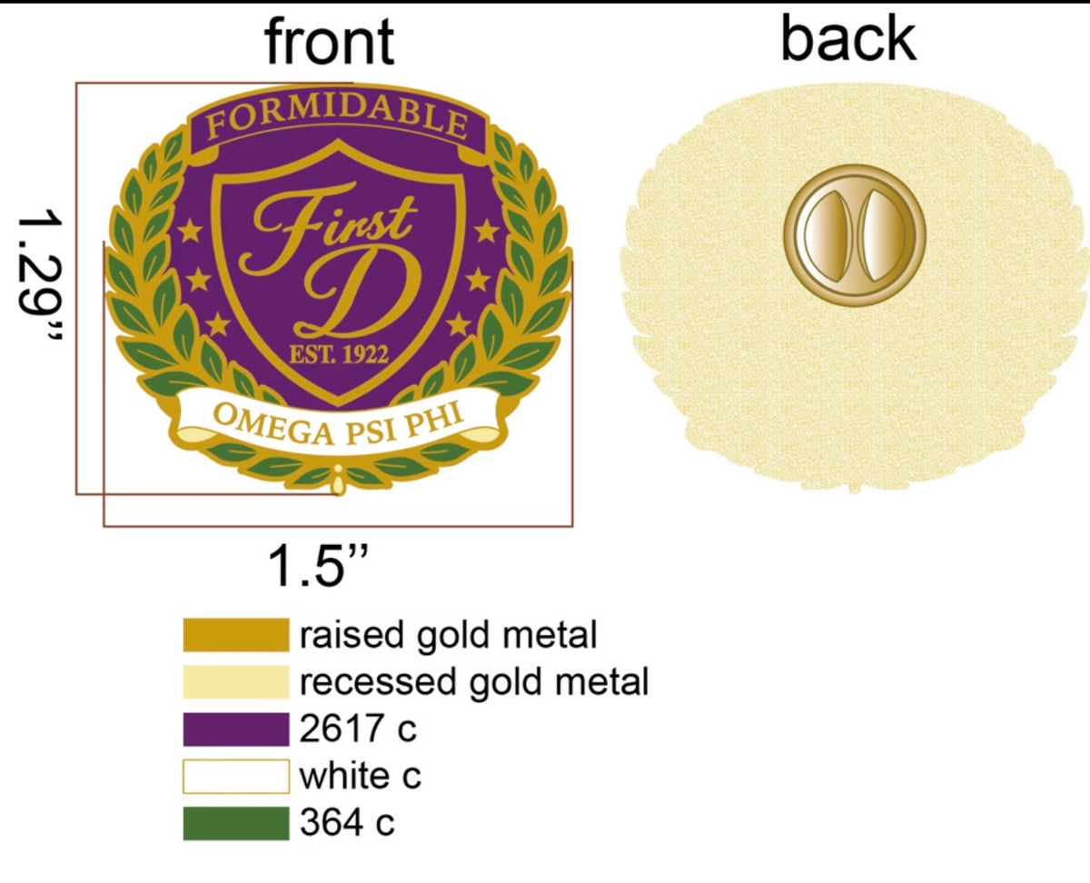 1st D Lapel Pin (PRE ORDER) (Shipping in 3 week)