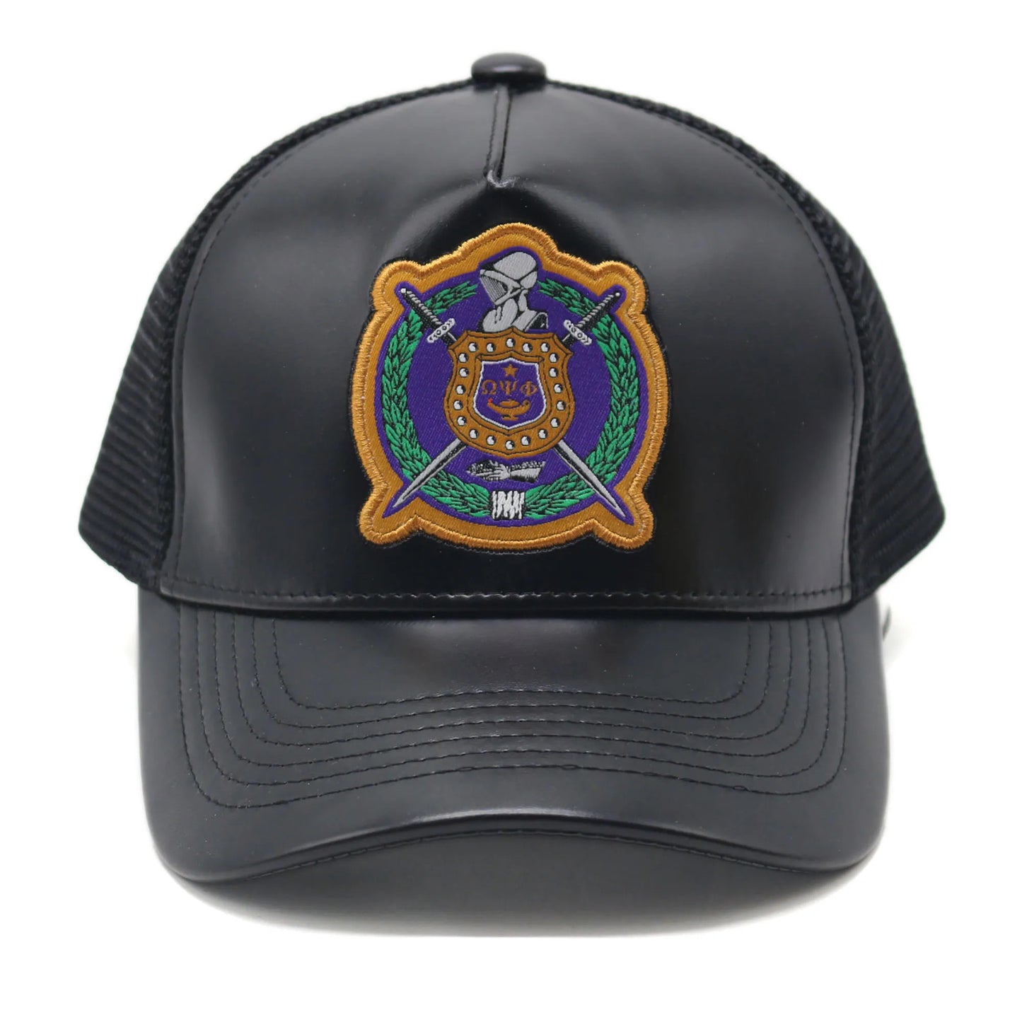 1911 Leather trucker snapback
