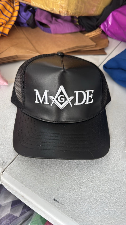 Freemasonry Leather Trucker