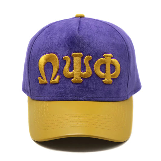 Omega Psi phi suede and leather - Purple