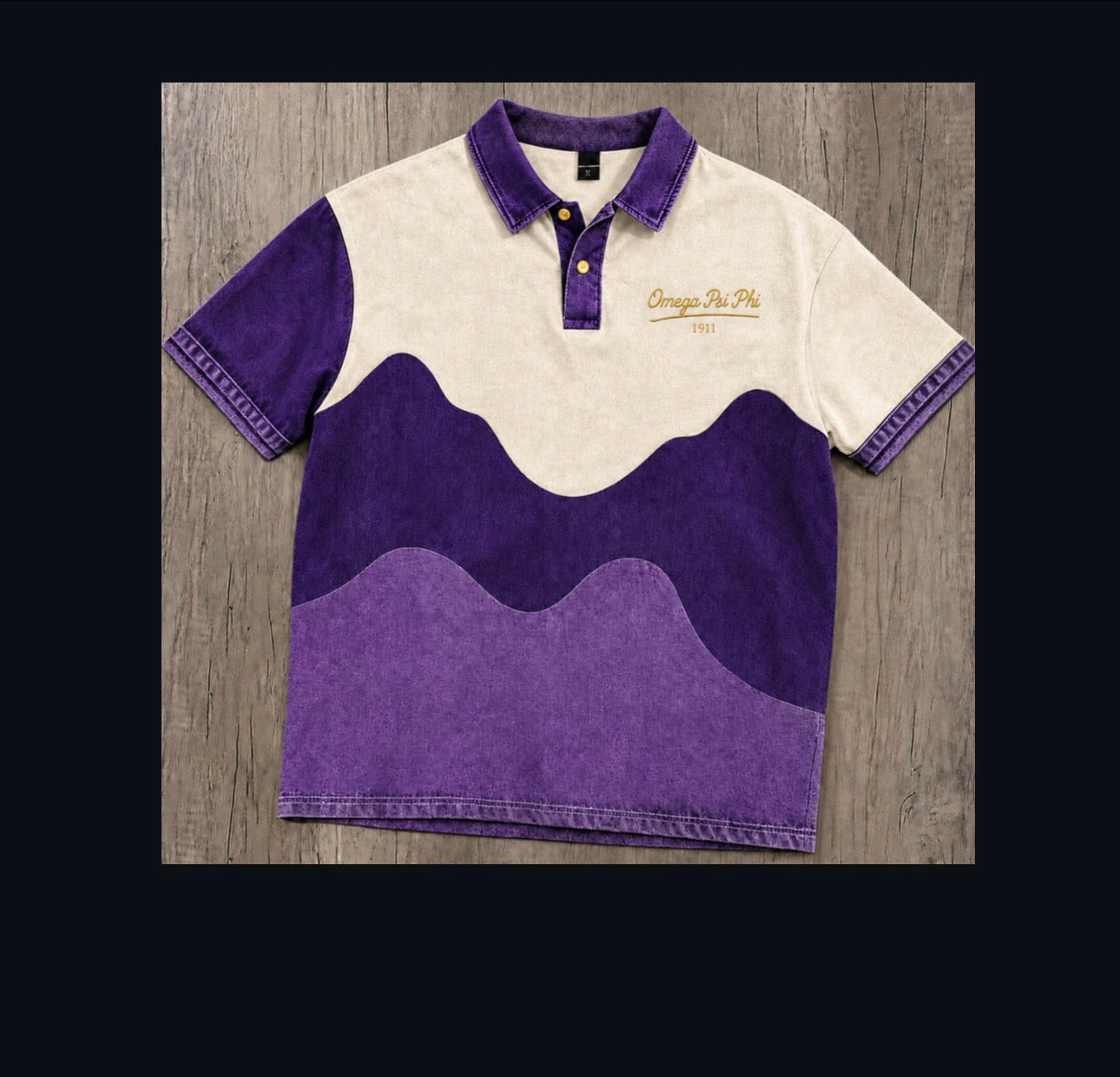 Omega Psi Phi Vintage Wave Polo Shirt