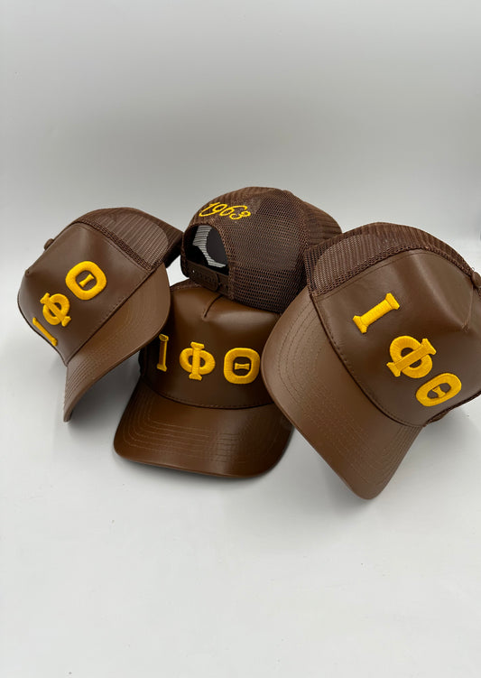 Iota Phi Theta Leather Trucker