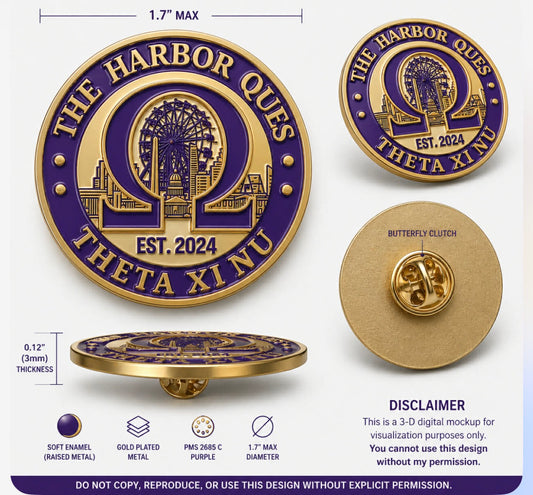 Theta Xi Nu pins