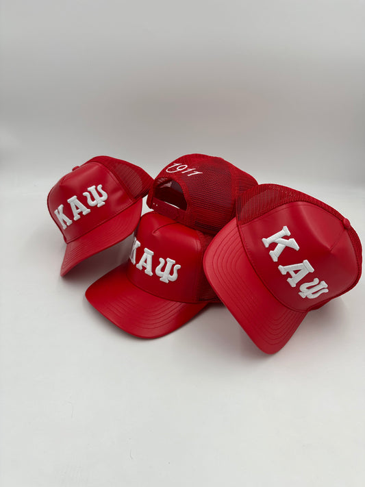 Kappa Alpha Psi Leather Trucker