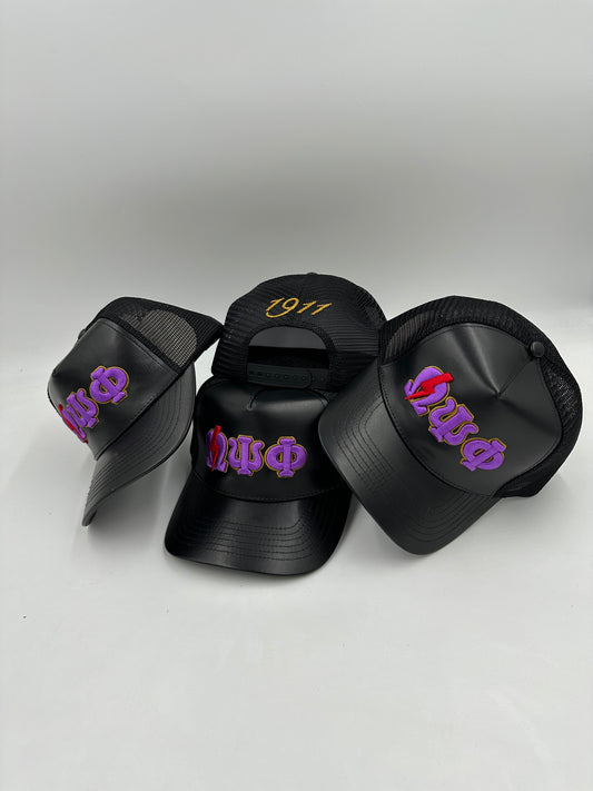 1911 Omega Psi Phi Leather trucker