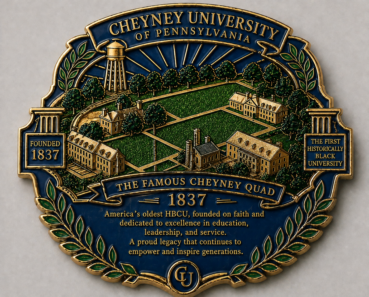 Cheyney University “The Famous Quad” Lapel Pin (1.7”)