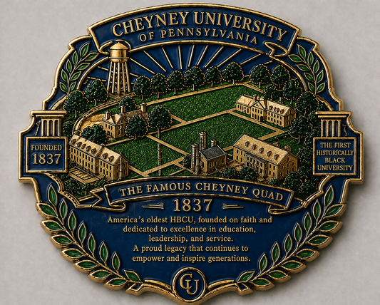 Cheyney University “The Famous Quad” Lapel Pin (1.7”)