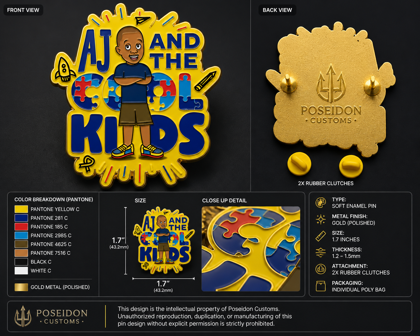 AJ and the cool kids - Pin