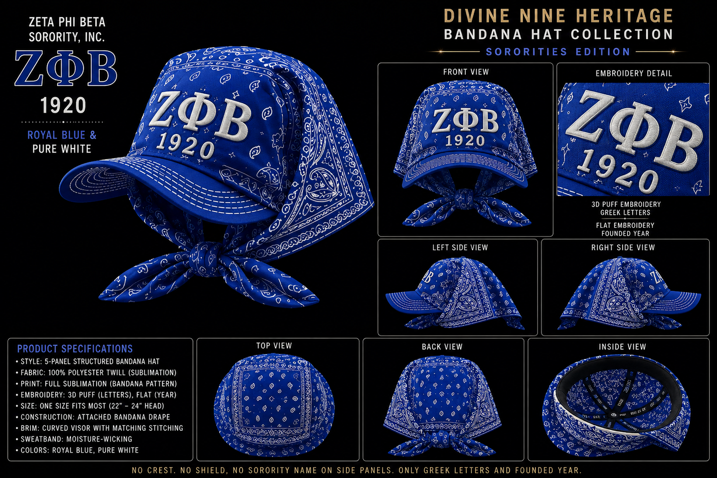 ZΦΒ - Bandanna Hat Collection ￼