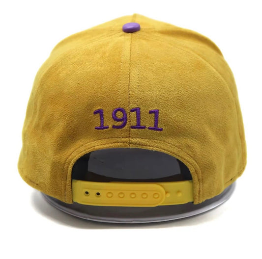 Suede gold hat
